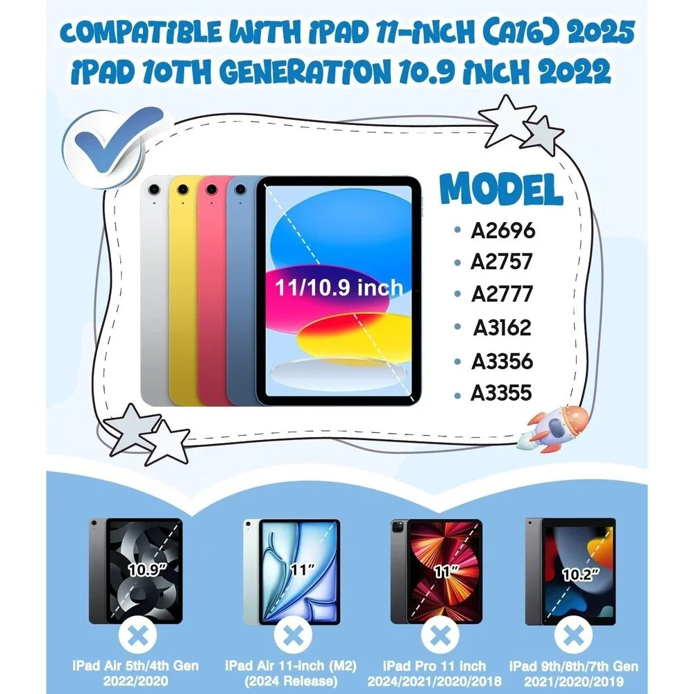 OKP Case for iPad 11 inch (A16) 2025/ iPad 10th Generation 10.9'' 2022, Heavy...